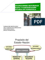 GENERALIDADES SOBRE SEGURIDAD CIUDADANA Y PARTICIPACIÓN COMUNITARIA EN VENEZUELA