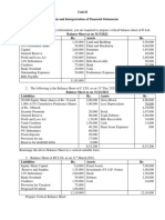 Unit II Analysis and Interpretation of Financial Statements Vertical Balance Sheet Balance Sheet As On 31/3/2022 Liabilities Rs. Assets Rs