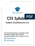 CSS Syllabus: Subject: Constitutional Law