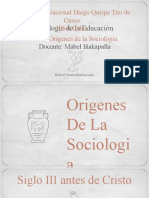 Origenes de La Sociologia