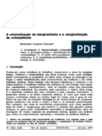 COELHO, Edmundo. Criminalização da marginalidade - lida