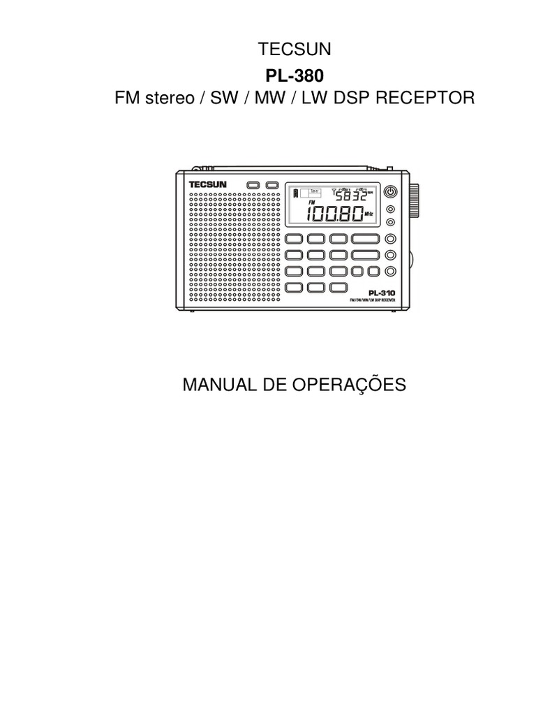Manual Tecsun Pl 380 Em Portugues Pdf Radiodifusão Rádio