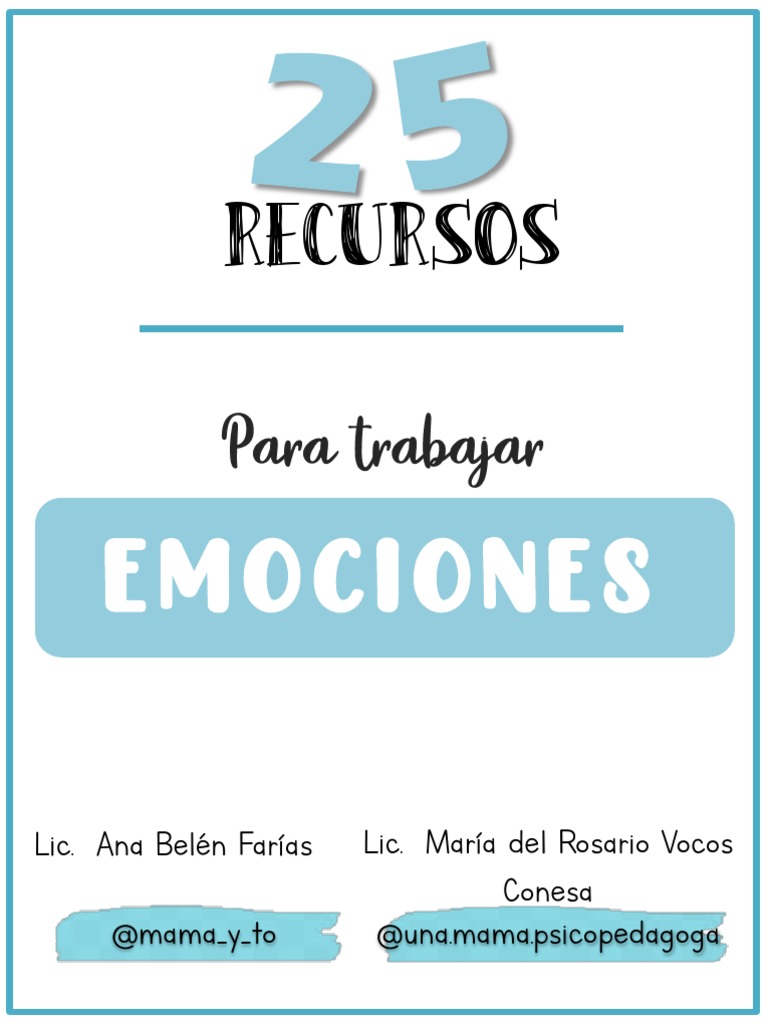 Actividades para Trabajar Emociones | PDF | Las emociones | Sicología