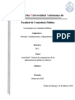 Formas de Organización de La Administración Pública en México