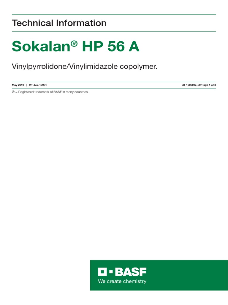 TDS - Sokalan HP 56 A, PDF, Stainless Steel