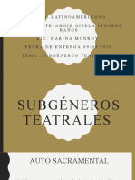 Subgéneros Teatrales