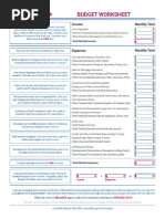 Fidelity Retirement Budget Worksheet | PDF | Expense | Debt