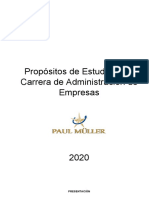 Propósitos de Estudio de La Carrera de Administración de Empresas