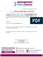 Certificado Medico Covid 19