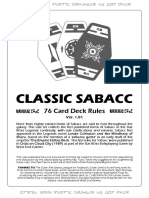 Classic Sabacc: 76 Card Deck Rules