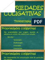 Propriedades Coligativas (Dependência Da Concentração) - Tonos