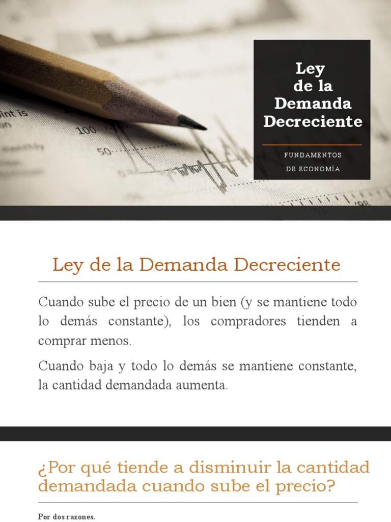 Ley de la Demanda Decreciente en Economía | PDF | Oferta y demanda ...