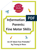 Ot Mom Newsletter Fine Motor Parent Info
