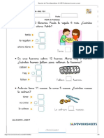 Ejercicio de Ficha Matemáticas 19-1EP-Problemas de Suma y Resta