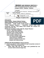 Tata Ibadah Bentuk Ii Minggu 14 Agustus 2022 Pelantikan Panitia Remaja Wilayah Lokon Empung