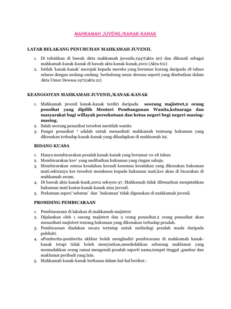 Mahkamah Juvenil Pdf