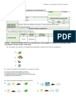 Evaluación Ciencias Naturales N°1 Adaptada