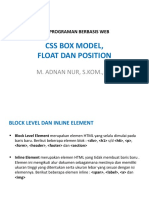 CSS Box Model, Float Dan Position