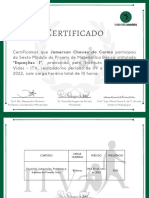 Certificado de conclusão de módulo de matemática básica