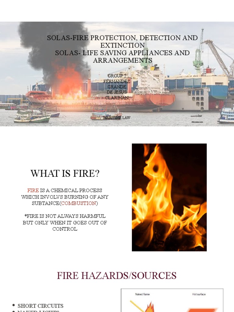 SolasFire Protection, Detection and Extinction SolasLife Saving