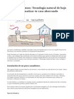 Pozos Canadienses - Tecnología Natural de Bajo Coste para Climatizar Tu Casa Ahorrando Energía