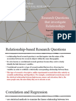 Research Questions About Relationships Among Variables