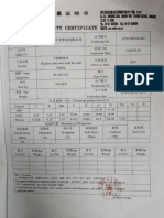 Certificate of M8 Hex Flange Bolt (Serrated)