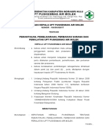 SK Pemantauan, Pemeliharaan, Perbaikan Sarana Dan Peralatan