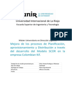 Mejora de La Cadena de Suministro A Través Del Desarrollo Del Modelo Scor Correciones