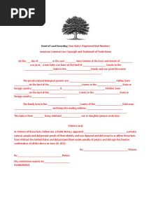 Baby Deed of Land Recording - SSNotary 1