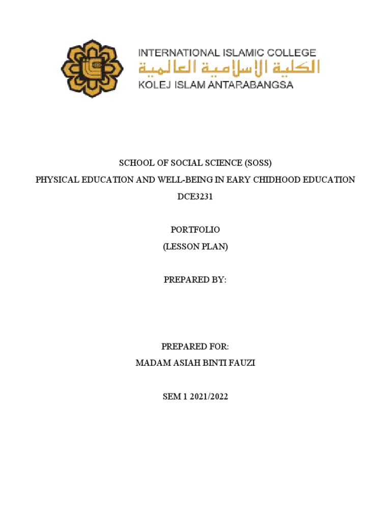 Early Childhood Physical Ed. | PDF | Physical Education | Teachers