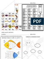 Atividades de recorte e pintura para pré-escola