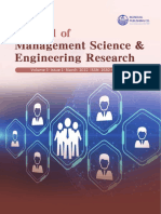 Journal of Management Science & Engineering Research - Vol.5, Iss.1 March 2022