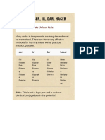 Preterite Notes - IR - SER - DAR - HACER