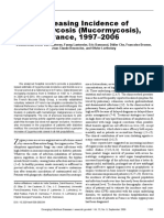 Increasing Incidence of Zygomycosis (Mucormycosis), France, 1997-2006