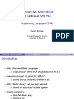 Standard ML Mini-Tutorial (In Particular SML/NJ) : Programming Languages CS442