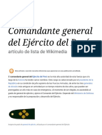 Comandante general del Ejército del Perú - Wikipedia, la enciclopedia libre