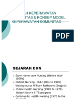 Sejarah Keperawatan Komunitas Konsep Model Keperawatan Komunitas