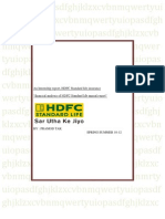An Internship Report, HDFC Standard Life Insurance "Financial Analysis of HDFC Standard Life Annual Report"