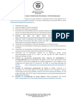 Documentos para Posesion en Propiedad o Provisionalidad