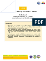 Learning Delivery Modalities Course 2: Reflection A