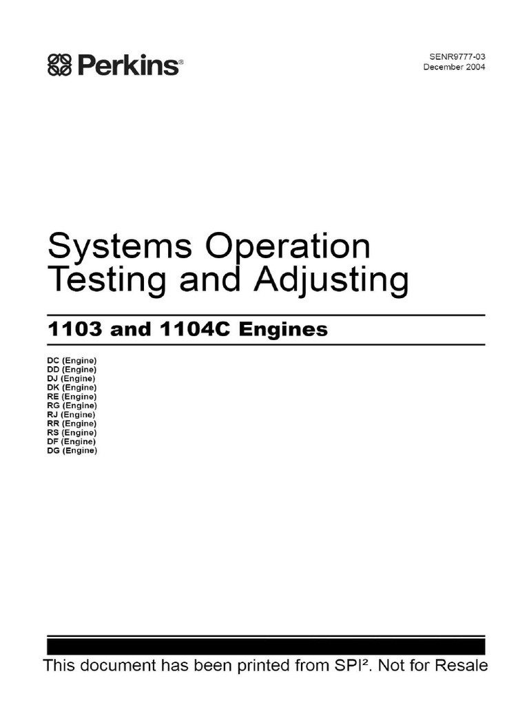 1104 Operation Testing and Adjusting | PDF