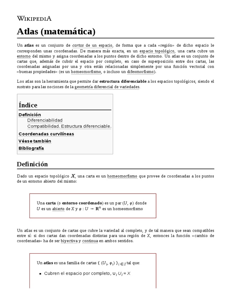 Atlas (Matemática) PDF Topología geométrica Física teórica