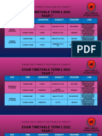 Students Exam Timetable Term Ii (Y7)