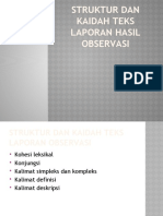 Struktur Dan Kaidah Teks Laporan Hasil Observasi