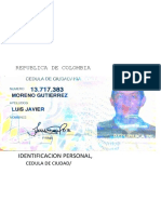 Republica de Colombia: Identificacion Personal