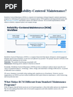 What Is Reliability - Centered Maintenance