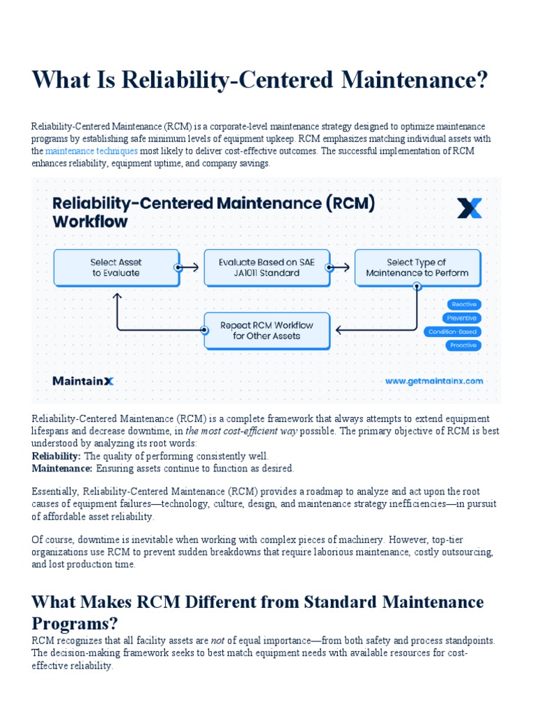 Understanding Reliability-Centered Maintenance | PDF | Reliability ...