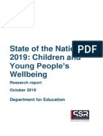 State of The Nation 2019 Young People Children Wellbeing