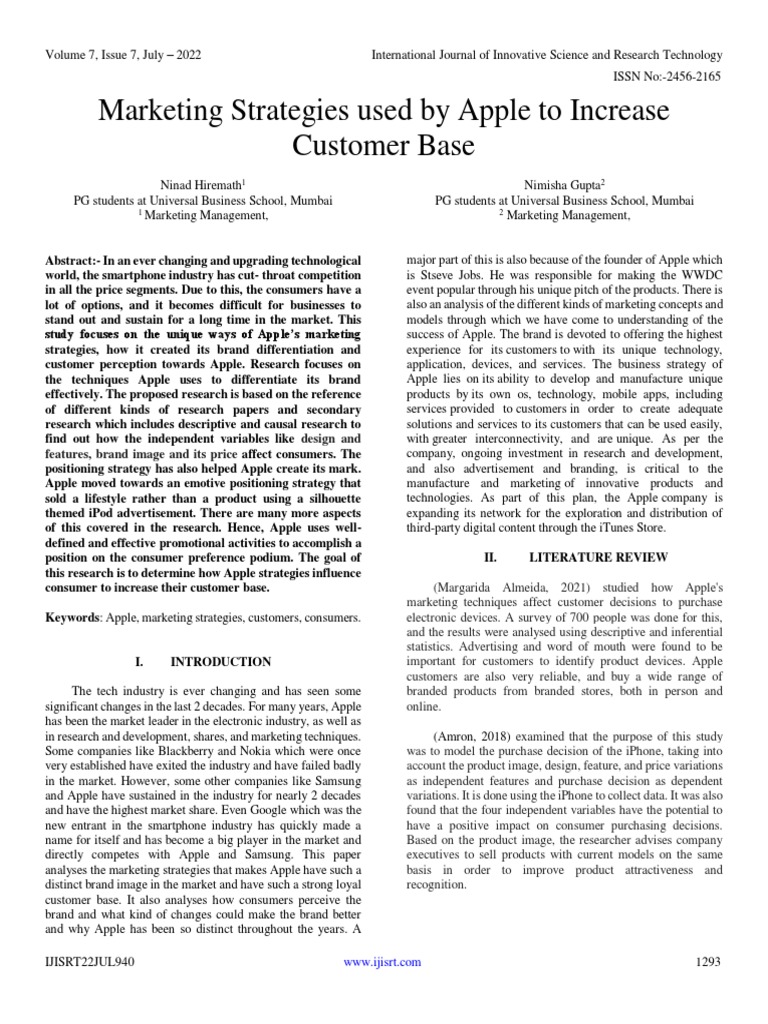 Apple's Marketing Strategies Explained | PDF | Apple Inc. | Marketing